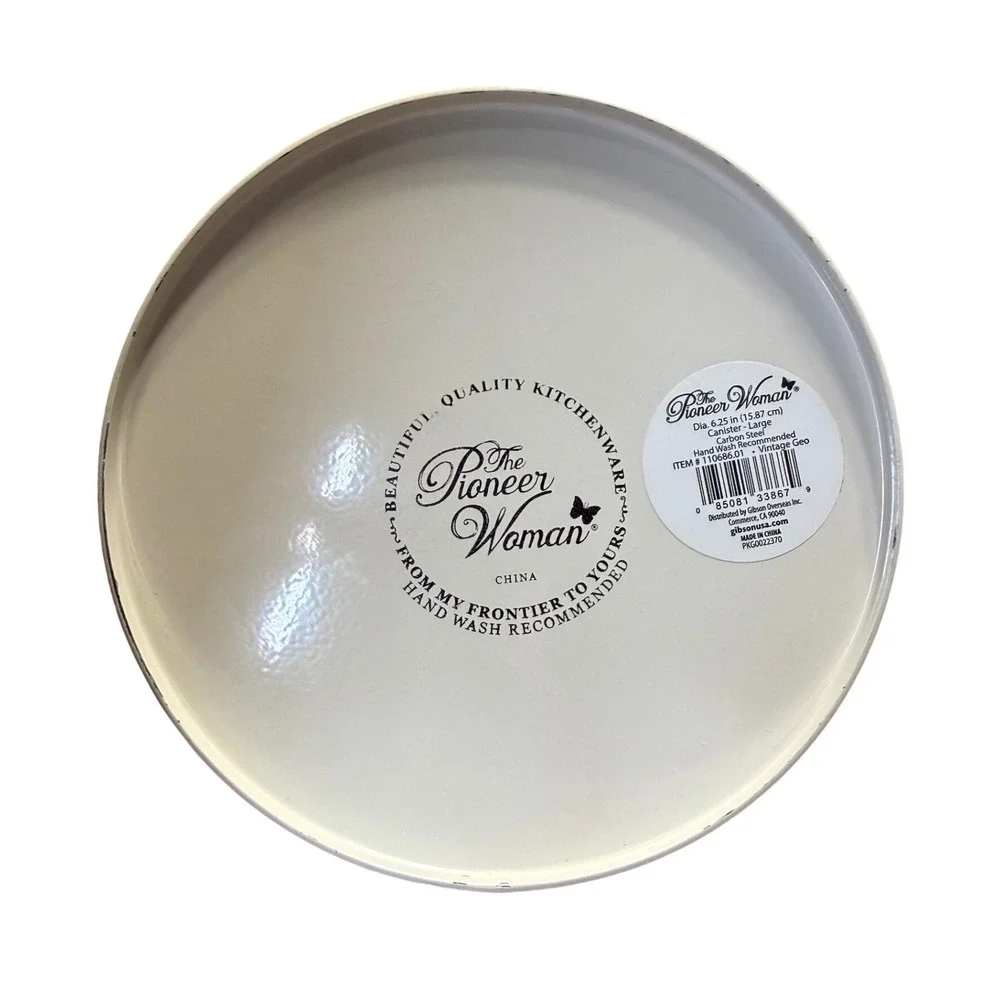 The Pioneer Woman‎ Metal Canisters Set Country Garden & Vintage Geo Floral Tins